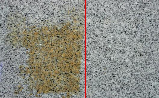 鲁灰石材花岗岩要怎么样清除锈斑？